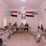 قائد اللواء الأول مشاه بحري سقطرى يعقد لقاء موسع لقادة الكتائب العسكرية ووحداتها