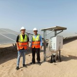 فريق من الدائرة الاقتصادية والخدمية في الأمانة العامة يطّلع على أبرز مستجدات مشروع محطة الطاقة الشمسية بالعاصمة عدن