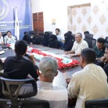 العميد المحمدي يناقش مع منسقية انتقالي جامعة حضرموت التحضيرات لفعالية دعم النخبة الحضرمية