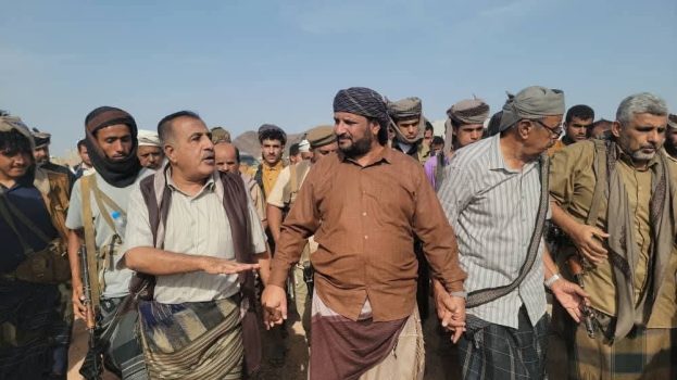 العميد المشوشي يلتقي مشائخ وأعيان قبائل مديرية مودية بأبين