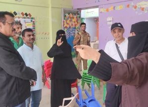 مدير عام المنصورة يتفقد أعمال الترميمات في روضة الشهيد محمد باصهيب
