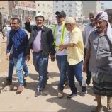 مدير عام المنصورة يتفقد مشروع إعادة تأهيل شارع الخمسين