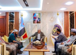 الكثيري يستقبل عددًا من مشايخ وأعيان محافظة الضالع