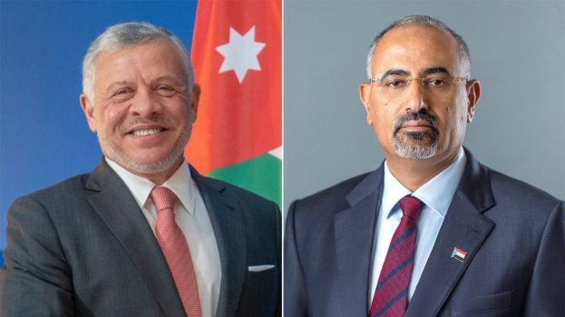 الرئيس الزُبيدي يهنئ الملك عبدالله الثاني بالعيد الـ79 للمملكة الأردنية الهاشمية