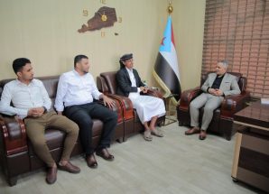 اليافعي يلتقي الشباب الإعلامي أعضاء مبادرة تأهيل خط أبين الدولي