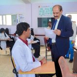 الوكيل الدغاري يدشّن امتحانات الفصل الثاني بمعهد أمين ناشر للعلوم الصحية فرع شبوة