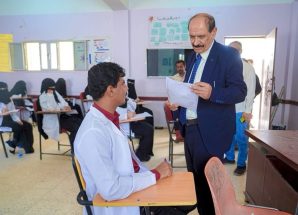 الوكيل الدغاري يدشّن امتحانات الفصل الثاني بمعهد أمين ناشر للعلوم الصحية فرع شبوة