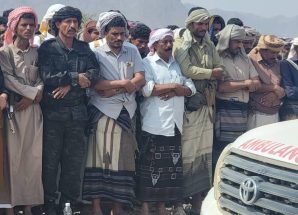 ‏شبوة تودع شهيدي الواجب من قوات دفاع شبوة