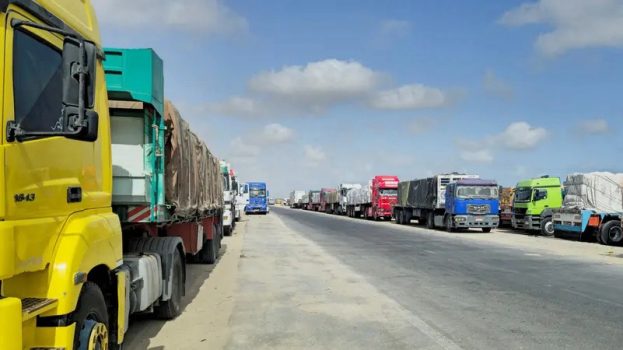 بدء دخول قوافل مساعدات مصرية إلى قطاع غزة