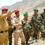 قائد ألوية المشاة البرية بشبوة والمقدم النقيب يتفقدان جبهة بيحان الحدودية
