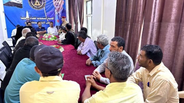 فريق التوجيه والرقابة الرئاسي يلتقي الهيئة التنفيذية للمجلس الانتقالي بمحافظة الضالع
