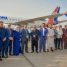وزير النقل يستقبل وصول الطائرة الجديدة “320 A المسماه “مملكة أوسان” الى مطار عدن الدولي