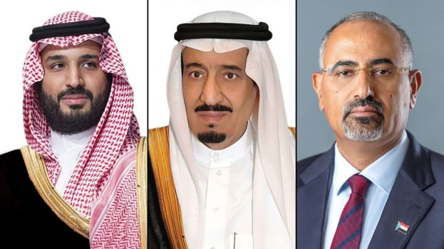 ‏الرئيس الزُبيدي يهنئ خادم الحرمين الشريفين وولي عهده باليوم الوطني السعودي الـ95