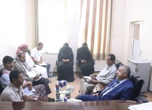 فريق التوجيه والرقابة الرئاسي وقيادة انتقالي المهرة يطلعون على نشاط مكتب الشؤون الاجتماعية والعمل بالمحافظة