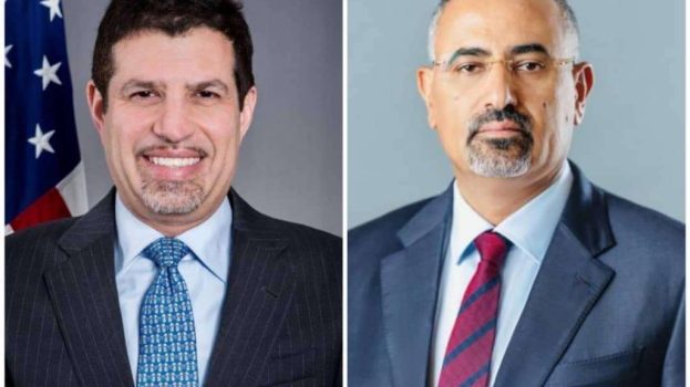 في لقاء جمعه بالسفير الأمريكي.. الرئيس الزُبيدي: توفير الكهرباء ودفع المرتبات أولوية لا تقبل التأجيل