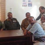 القربعي رئيس القيادة المحلية لانتقالي مديرية بيحان، يزور ادارة الامن، ويبارك تعيين الرائد سعيد العمري مديرا لأمن بيحان