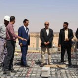 رئيس جامعة شبوة ونوابه يتفقدون سير العمل في مشروع كلية الطب بالحرم الجامعي الجديد