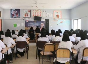 انتقالي الضالع ينفذ محاضرة توعوية لطلاب معهد أمين ناشر وكلية الضالع الجامعية