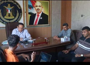 رئيس تنفيذية انتقالي لحج يلتقي رئيس مؤسسة طموحات شباب