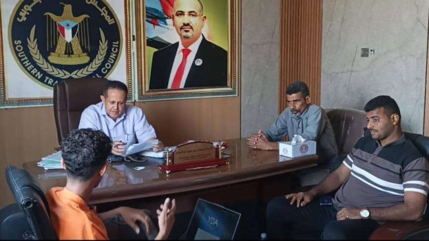 رئيس تنفيذية انتقالي لحج يلتقي رئيس مؤسسة طموحات شباب