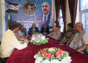 فريق التوجيه والرقابة الرئاسي يلتقي قيادة انتقالي محافظة الضالع