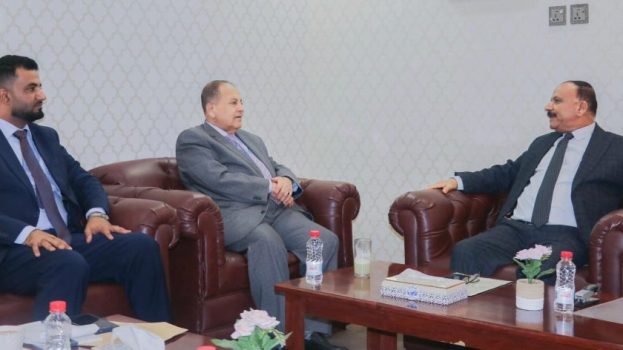 وزير النقل يستقبل رئيس هيئة الشؤون الخارجية والمغتربين في المجلس الانتقالي الجنوبي ونائبه