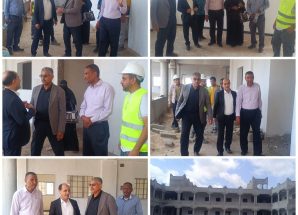 معاون يتفقد سير العمل في مشروع إنشاء ثانوية سمير رواح للبنات بدار سعد