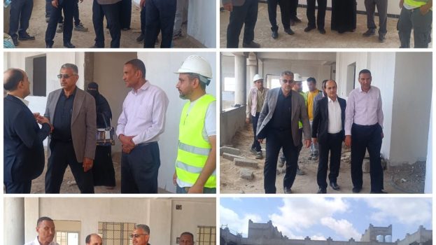معاون يتفقد سير العمل في مشروع إنشاء ثانوية سمير رواح للبنات بدار سعد