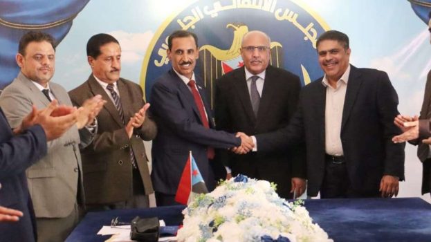 ‏بحضور الكثيري إتمام مراسم التسليم والاستلام لقيادة انتقالي حضرموت