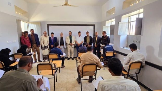 شبوة: الفاطمي مدير عام بيحان والقربعي رئيس تنفيذية انتقالي بيحان يدشنان الامتحانات الفصلية بكلية التربية بيحان