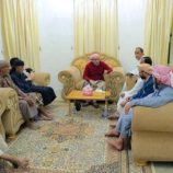 الكثيري يلتقي عدداً من مشايخ وأعيان وادي وصحراء حضرموت ويؤكد أهمية تماسك الجبهة الداخلية