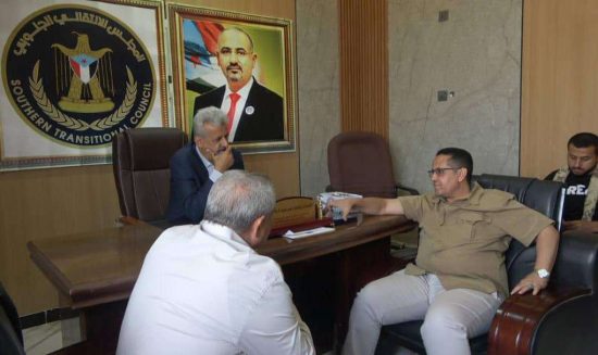 فريق التوجيه والرقابة الرئاسي يلتقي رئيس تنفيذية انتقالي لحج