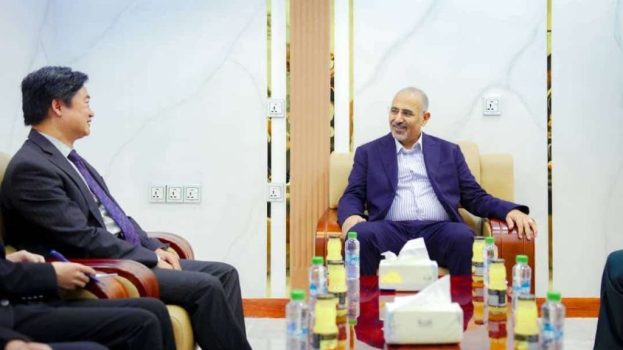 الرئيس الزُبيدي يبحث مع القائم بأعمال السفير الصيني تعزيز العلاقات الثنائية ودعم جهود التنمية
