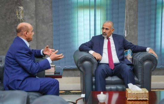 الرئيس الزُبيدي يطّلع من محافظ البنك المركزي على الإجراءات المنفذة في خطة الإصلاحات المالية والمصرفية