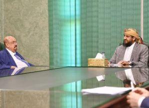 المحرّمي يناقش مع البركاني مستجدات الأوضاع ويشدد على توحيد السلاح لمواجهة الحوثيين والجماعات الإرهابية