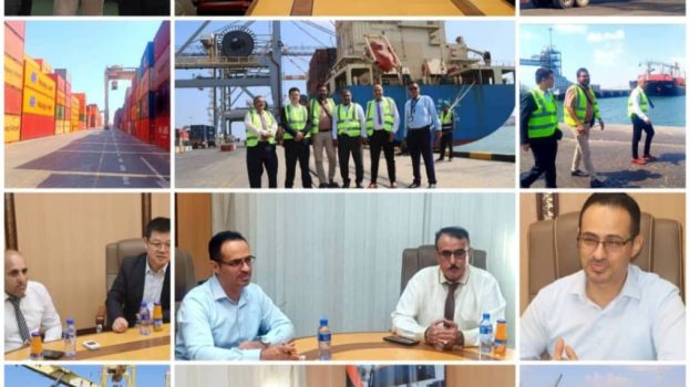وفد صيني يبحث تعزيز التعاون الملاحي مع ميناء عدن للحاويات