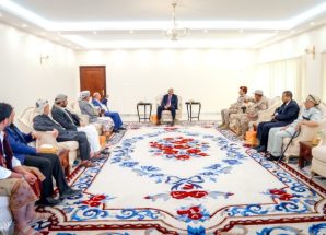 الرئيس الزُبيدي يبحث مع الشيخ البركاني سُبل تضافر الجهود لتعزيز الأمن والاستقرار في المحافظات المحررة