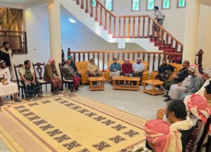 رئيس الجمعية الوطنية يستقبل مشايخ ووجهاء مديرية عمد