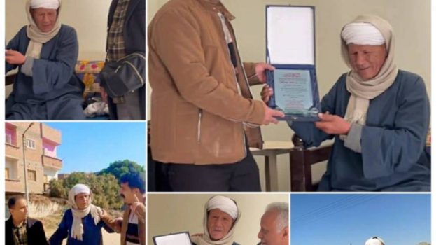 في بادره هي الاول من نوعها ..طلاب من يافع ..يزورون ويكرمون معلمهم في صعيد  جمهورية مصر بعد 40 عام من اللقاء